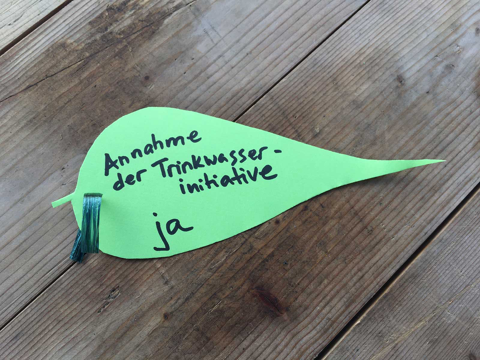 Annahme der Trinkwasser-Initiative